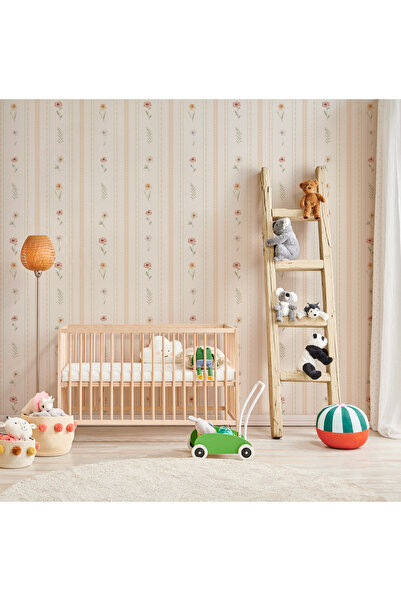 Tasarım Mini Baby Şeritler ve Çiçekler Soft Pastel Tonlar Bebek & Çocuk Odası...