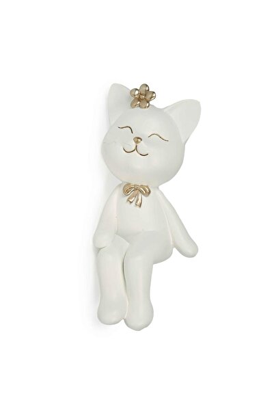 Vitale Ninas Oturan Beyaz Kedi 9.5*11*22.5 cm AK.KM0011
