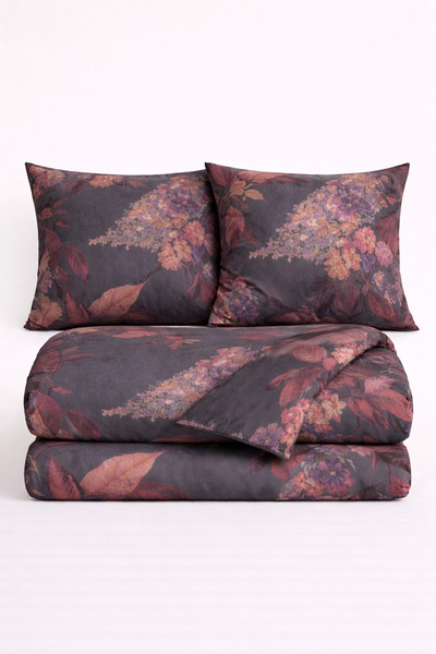 İQON غطاء لحاف مزدوج (قطعة واحدة) 100% قطن-ساتان أوراق الخريف