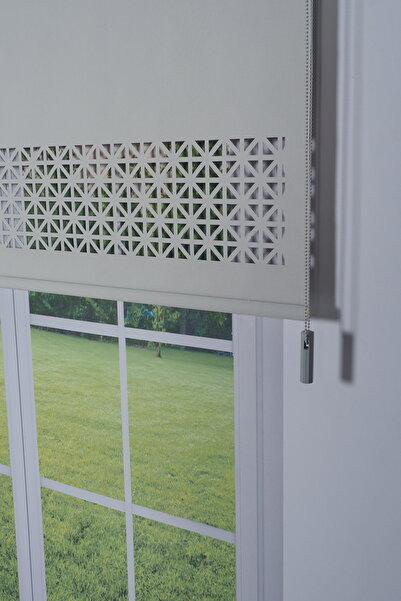 donatti perde Lazer Kesim Dekoratif Stor Perde 24 cm | İthal Mat Polyester | ...