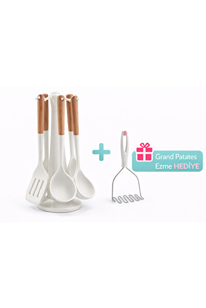 birpa "evimizin vazgeçilmezleri" Vanilya 7 Parça Silikon Mutfak Seti | Yanmaz...