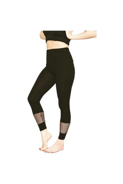 Lonca Tekstil بنطلون نسائي ضيق بتفاصيل شبكية