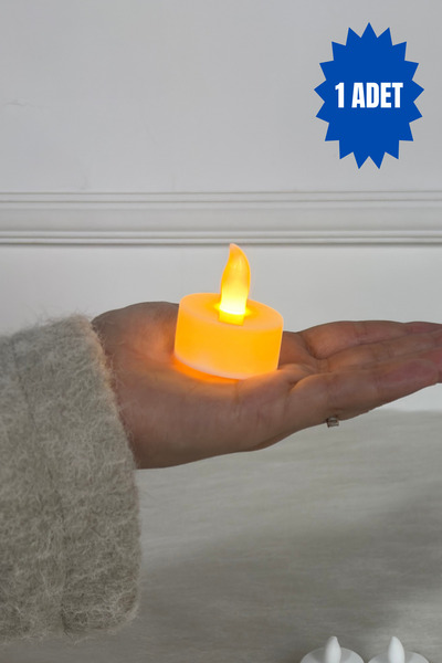 AZREN STORE Beyaz Led Mum, Led Işıklı Konsept Hediyelik,Doğum Günü,Sürpriz Ku...