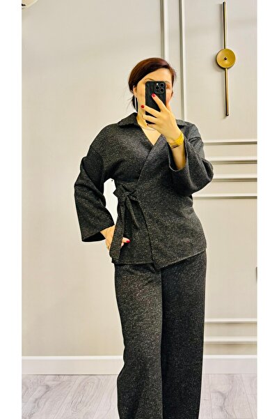 Nurgül Dilemen Bağlamalı Simli Abiye Takım