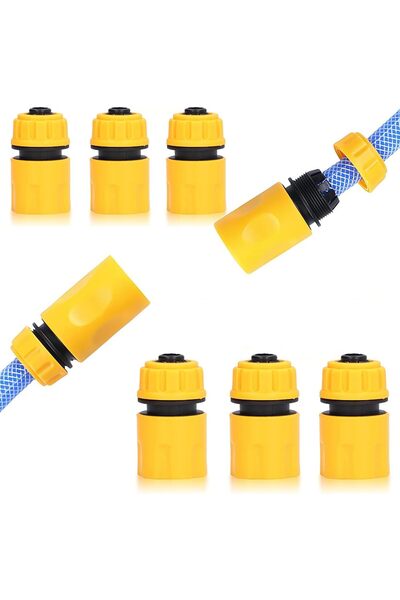 JOYZZZ Hose End Connector, Pack of 6 Quick Connect Hose Fittings for 1/2 Inch...