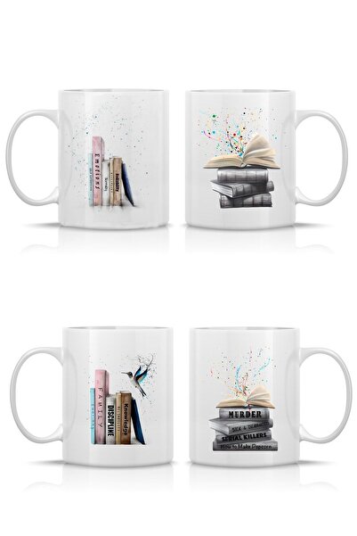 Mio Life The Books Books 4-Piece Mug