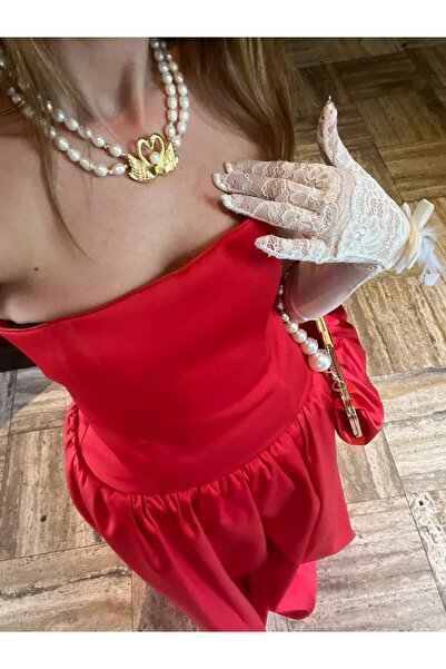 Sally Jewels Gerçek İnci Kuğu Kolye