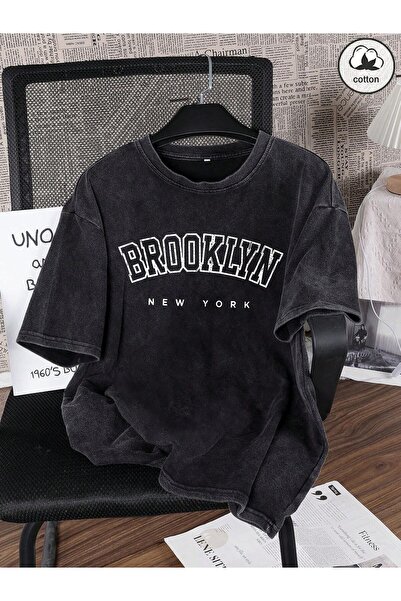 ZEMLİYA Unisex Hip-Hop Harf Grafik Baskılı Kısa Kollu T-Shirt – Streetwear Ya...