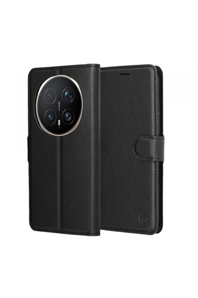 Techsuit Husa pentru Honor Magic8 Pro, Techsuit, Leather Folio, Neagra