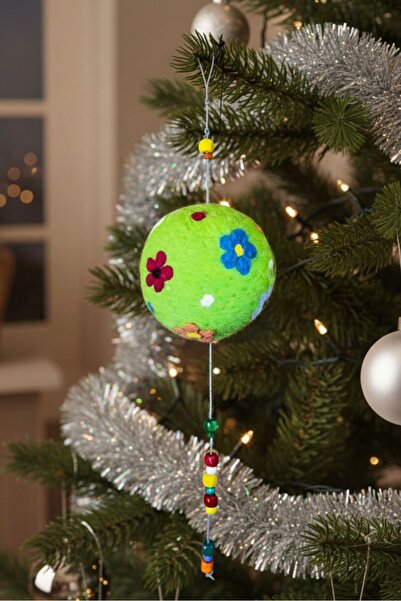Uretti - Tülin 3528 7625 Handmade Green Felt Christmas Tree Ornament on Foam ...