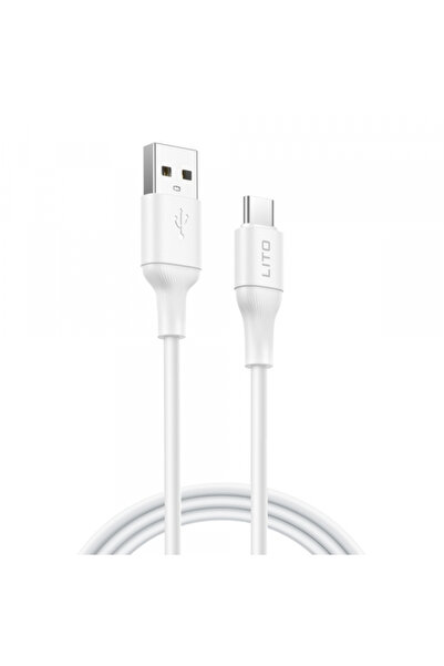 Lito USB-A - USB-C Data and Charging Cable LD06T, 18W, 1m, White