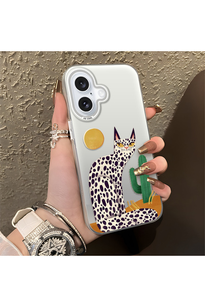 Hontinga حافظة متوافقة مع هاتف iPhone 16، حافظة هاتف صلبة مضادة للسقوط، حيوان...