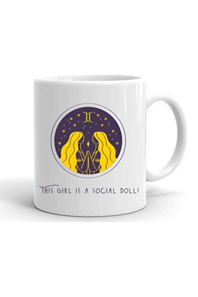 Mio Life Gemini Zodiac Sign Printed Porcelain Tea Coffee Cup