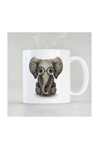 Mio Life Special Design Mug with Baby Elephant Glasses
