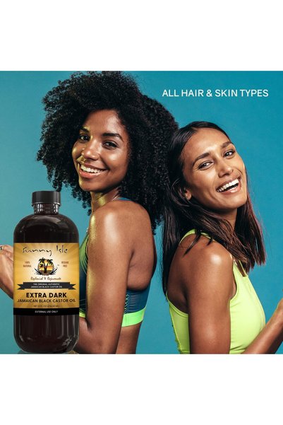 Sunny Isle Extra Dark Jamaican Black Castor Oil 6oz | Natural High Potency Treatment for Hair, Scalp
