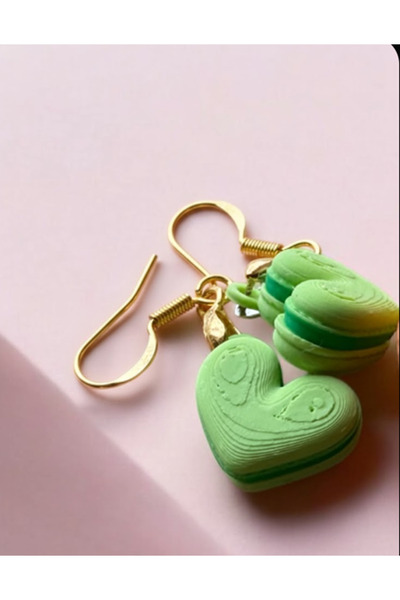 Kanem3D Makaron Heart Earrings