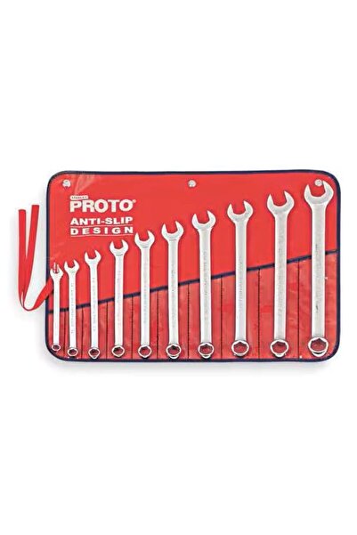 PROTO ® 10 Piece Satin Combination ASD Wrench Set, 6 Point - J1200GHASD