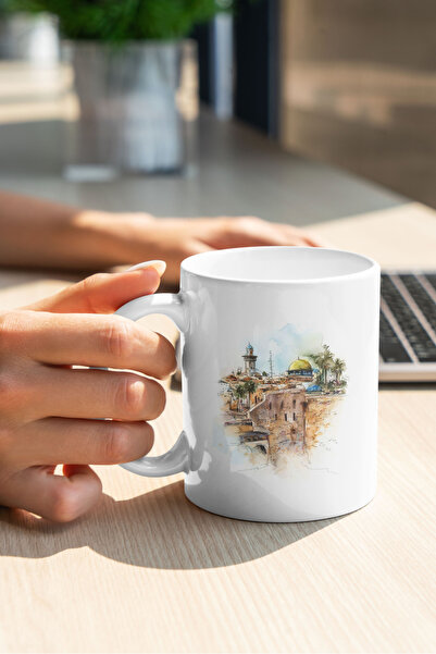 Mio Life كوب مطبوع بتصميم فلسطين، كوب غازيا، كوب كودوس