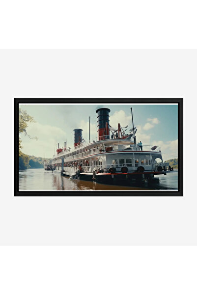 Tajridhome لوحة بحرية تظهر سفينة كبيرة بألوان زاهية وجو مفعم بالحياة، طبيعة، ...