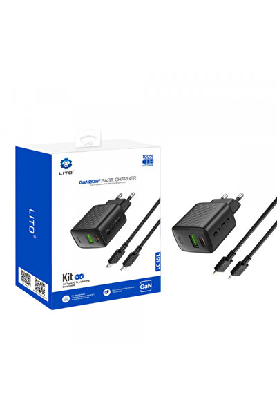 Lito Incarcator Retea Cu Cablu Lightning LC15L, 20W, 3A, 1 x USB-A - 1 x USB-...