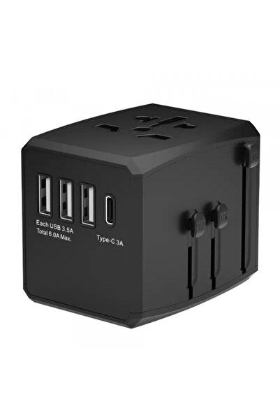 Techsuit Incarcator Retea HHT904-B3 Travel, 30W, 3A, 3 x USB-A - 1 x USB-C, N...