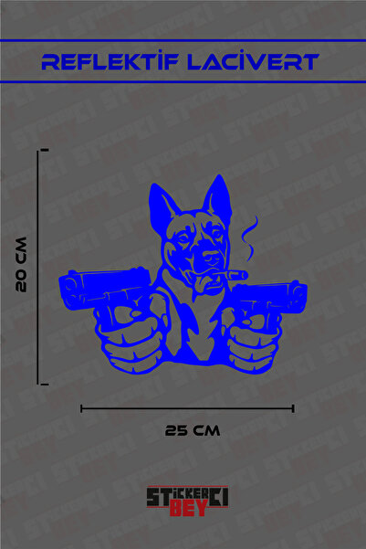 STİCKERCI BEY ملصق سيارة على شكل كلب مسلح ودراجة نارية وكمبيوتر محمول وخوذة (...
