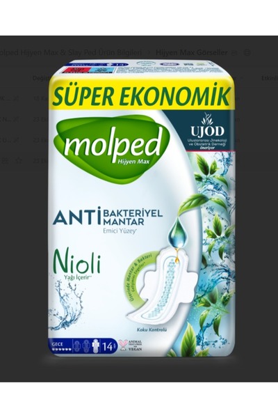 Molped Super Economical Package Hygiene Max Night 14-Pack
