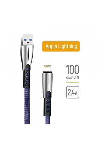 ColorWay Cablu Date si Incarcare USB-A - Lightning CW-CBUL010, 18W, 1m, Albastru
