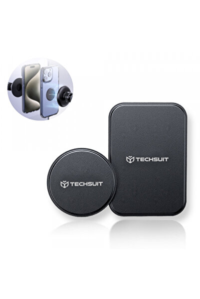 Techsuit Sticker Metalic MP02 2in1, Negru