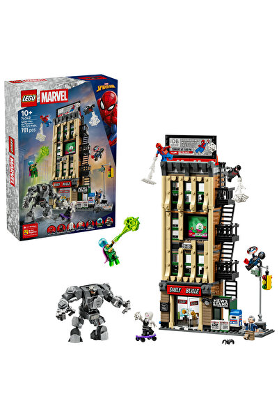 LEGO ®   ǀ Marvel Spider-Man vs. Mysterio: Daily Bugle 76342 - Set de construcție de jucării pentru vârsta de 10 ani în sus (781 piese)