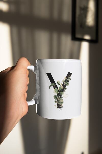 Mio Life هدية مج من البورسلين على شكل حرف Y استوائي