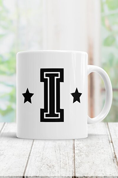 Mio Life White Letter I Printed Mug