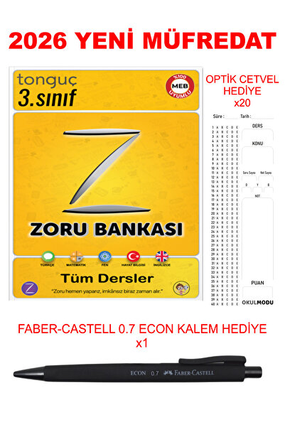 Tonguç Yayınları 3. Sınıf Zoru Bankası Tüm Dersler + Hediyeli