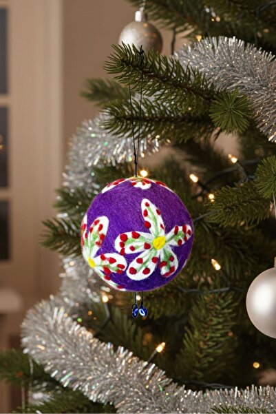 Uretti - Tülin 3528 8407 Handmade Purple Felt Christmas Tree Ornament on Foam...