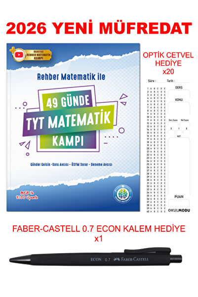REHBER MATEMATİK YAYINLARI 49 Günde TYT Matematik Kampı + Hediyeli