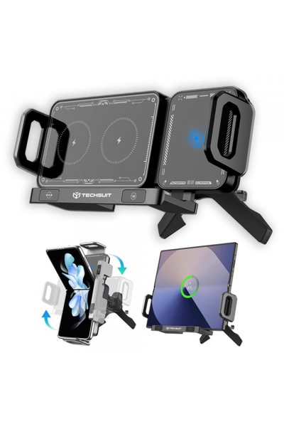 Techsuit Incarcator Auto Wireless SW1 ModoDock, 15W, 1.67A, Negru