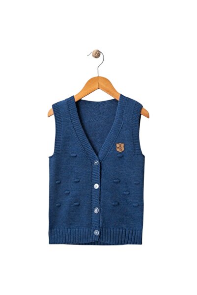 BEBİLİFE Chickpea 2Y,3Y,4Y Men's Vest Navy Blue