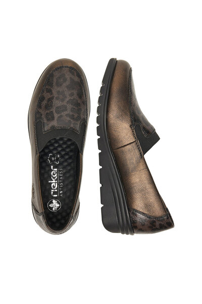 Rieker pantofi de damă aurii L5351-90