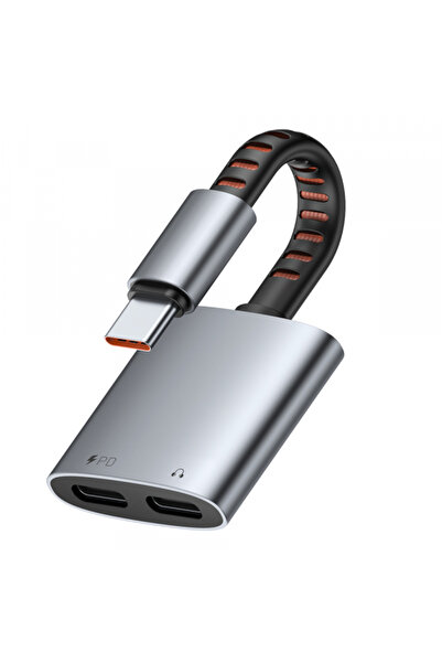 Mcdodo Adaptor audio USB-C - USB-C / USB-C CA-3370, Gri