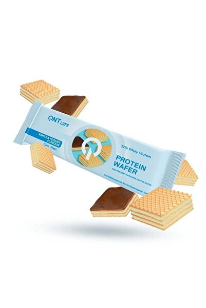 QNT رقائق بروتين | 12 × 35 غ | 32% بروتين مصل اللبن النقي | زبادي فانيليا، وج...