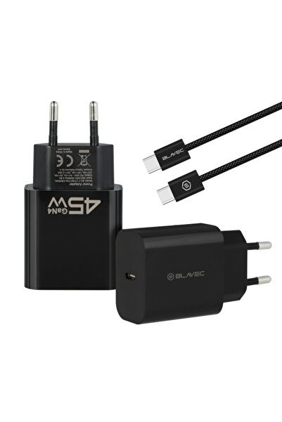 Blavec Incarcator Retea Cu Cablu USB-C BC-7, 45W, 3A, 1 x USB-C, Negru