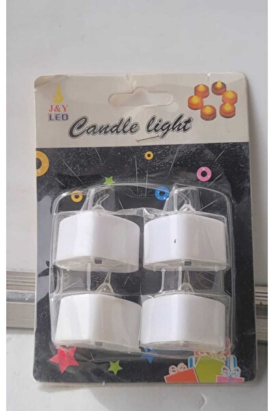 Generica White electric candles, 4-piece set, decorative lighting for events and parties, battery operated