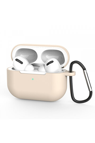 Techsuit Husa Silicone Case pentru Apple AirPods Pro 3, Crem