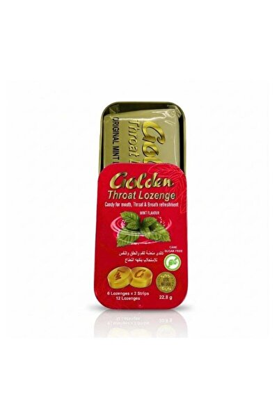 Golden Sugar-free mint flavor throat lozenges, 12 lozenges (2 x 6)