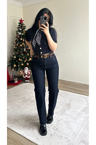 YELZEY BUTİK Premium Classic High Waist Jeans