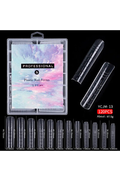 Pink Nails Cutie 120 tipsuri Full Cover Square XXL #13