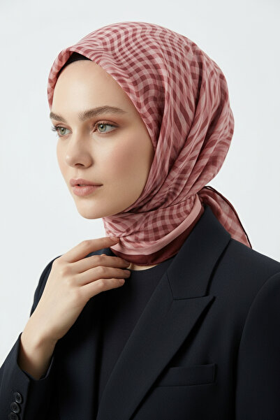 Akel وشاح ربيعي بنمط مخطط بيضاوي