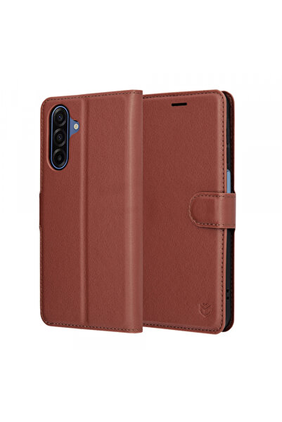 Techsuit Case for Samsung Galaxy A17 4G / A17 5G, Techsuit, Leather Folio, Brown