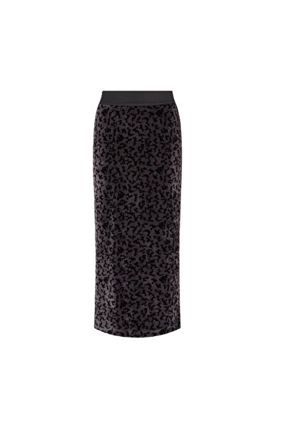 EA7 Kadın Siyah Uzun Logolu Etek 7W000664_AF15937_F8121