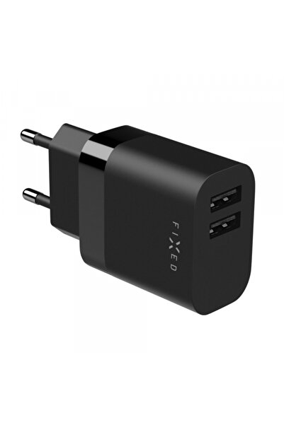 FIXED Incarcator Retea Fixed, 17W, 3A, 2 x USB-A, Negru